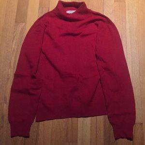 CASHMERE red turtleneck sweater